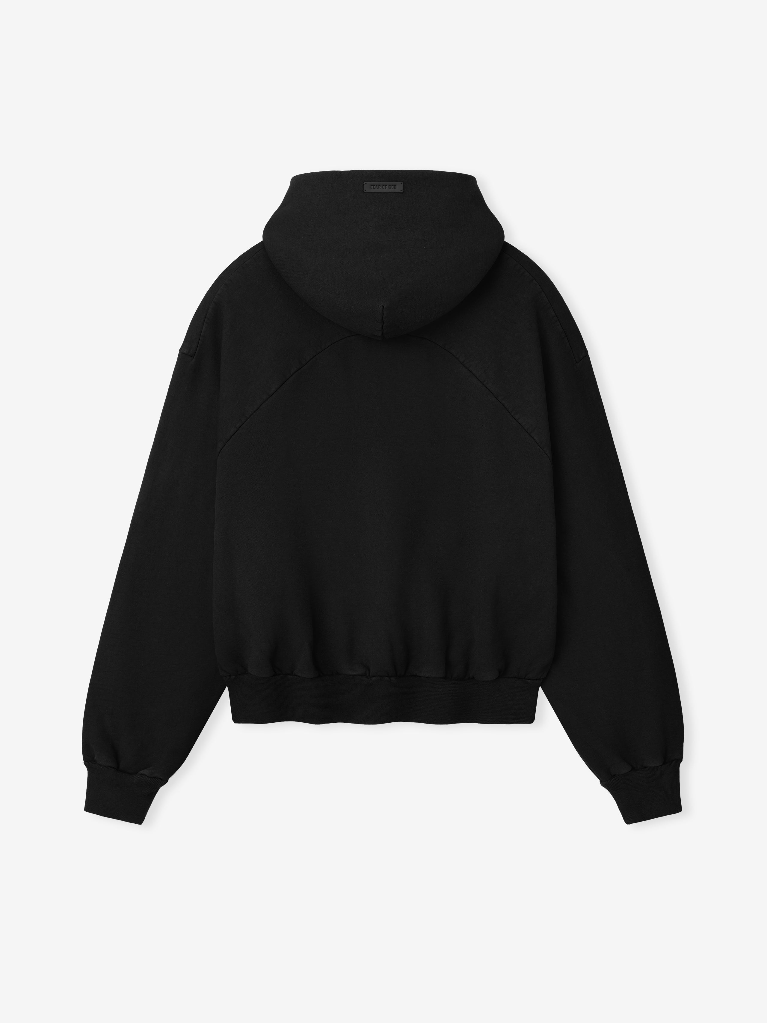 Essentials Sunfaded Classic Half Raglan Hoodie W/ Pocket Black