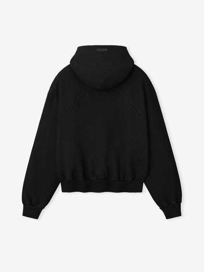 Essentials Sunfaded Classic Half Raglan Hoodie W/ Pocket Black