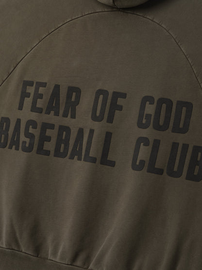 Essentials Baseball Club Half Zip Hoodie Faded Brown