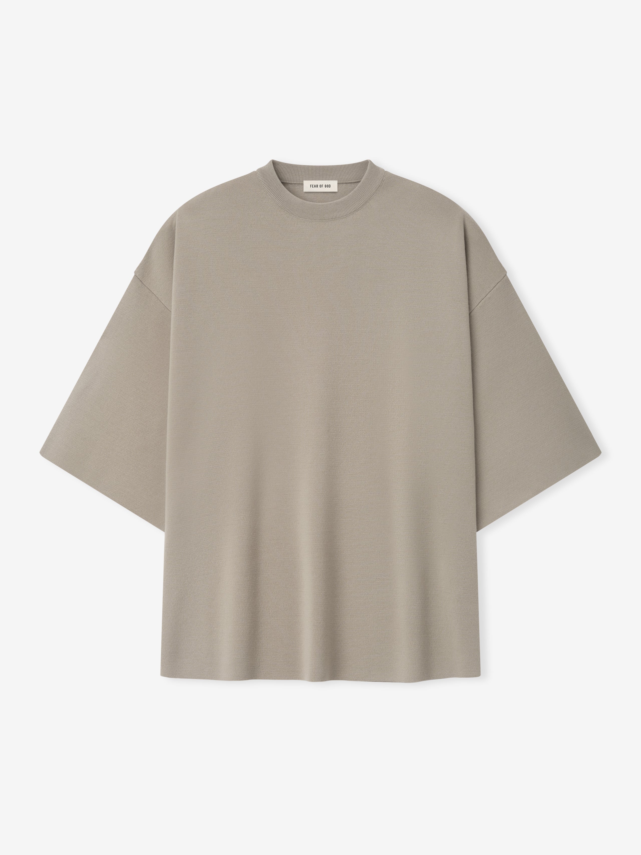 Essentials Merino Milano Knit Tee Dusty Beige