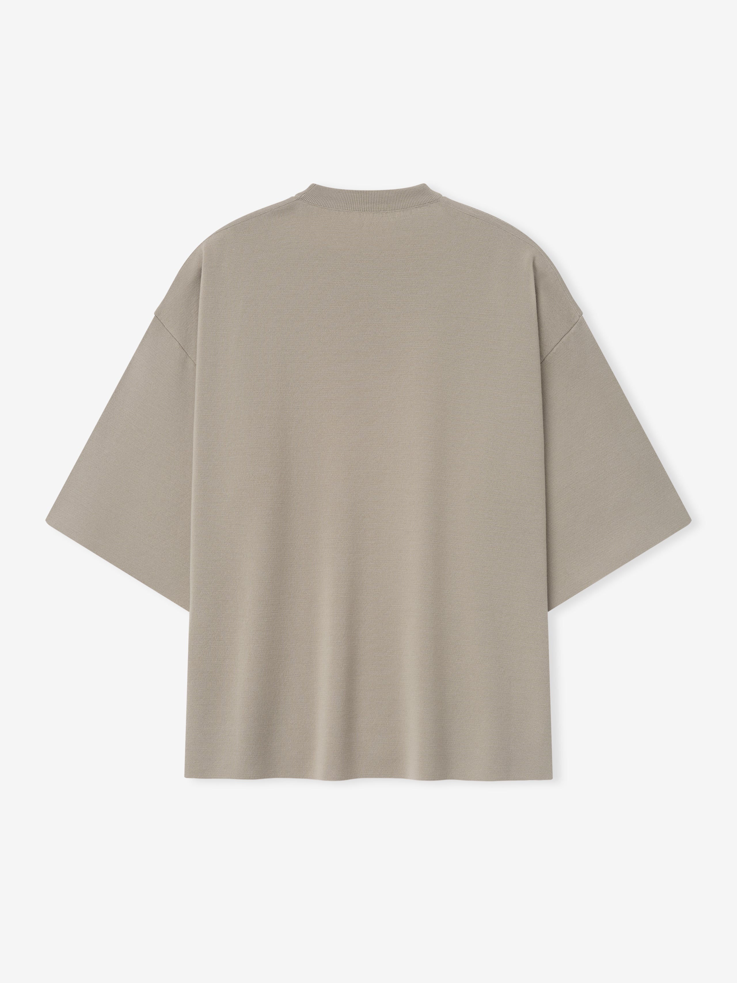 Essentials Merino Milano Knit Tee Dusty Beige