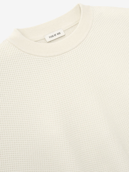 Essentials Wool Cotton Sport Mesh Knit Sweater Cream