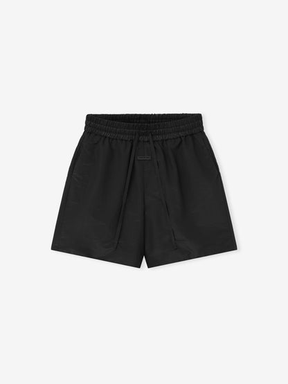 Essentials Nylon Taffeta Padded Sport Short Off Black