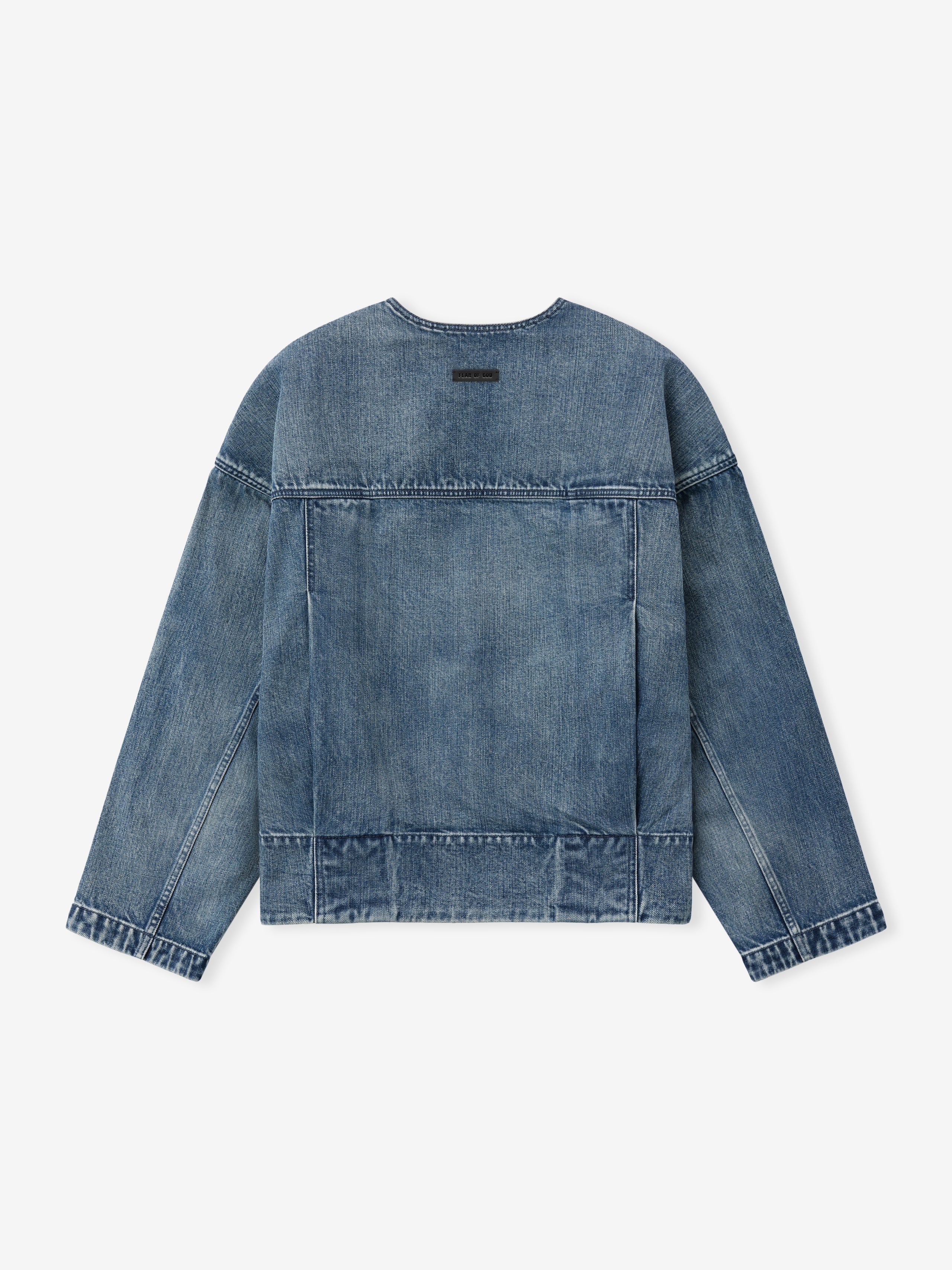 Essentials Denim Lapelless Jacket Medium Indigo