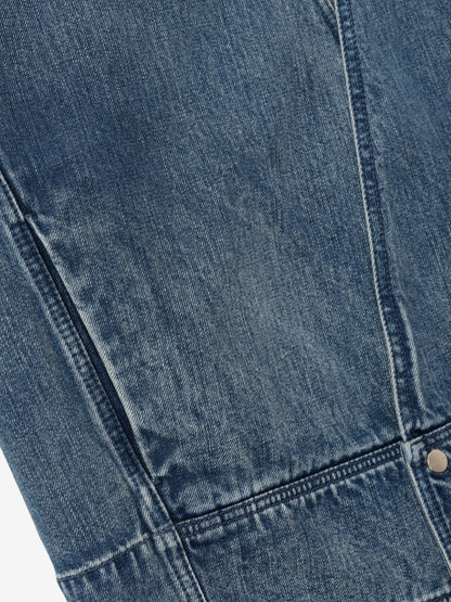Essentials Denim Lapelless Jacket Medium Indigo