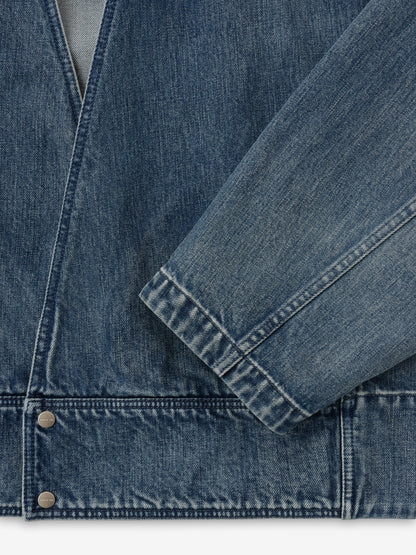Essentials Denim Lapelless Jacket Medium Indigo