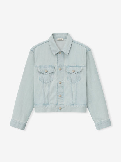 Essentials Bleached Denim Classic Trucker Jacket Bleach Wash