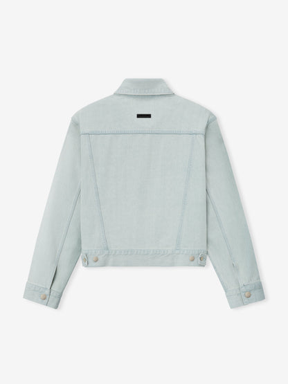 Essentials Bleached Denim Classic Trucker Jacket Bleach Wash