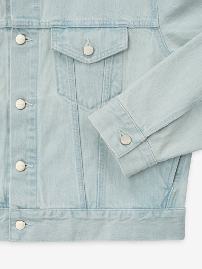 Essentials Bleached Denim Classic Trucker Jacket Bleach Wash