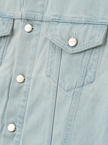 Essentials Bleached Denim Classic Trucker Jacket Bleach Wash