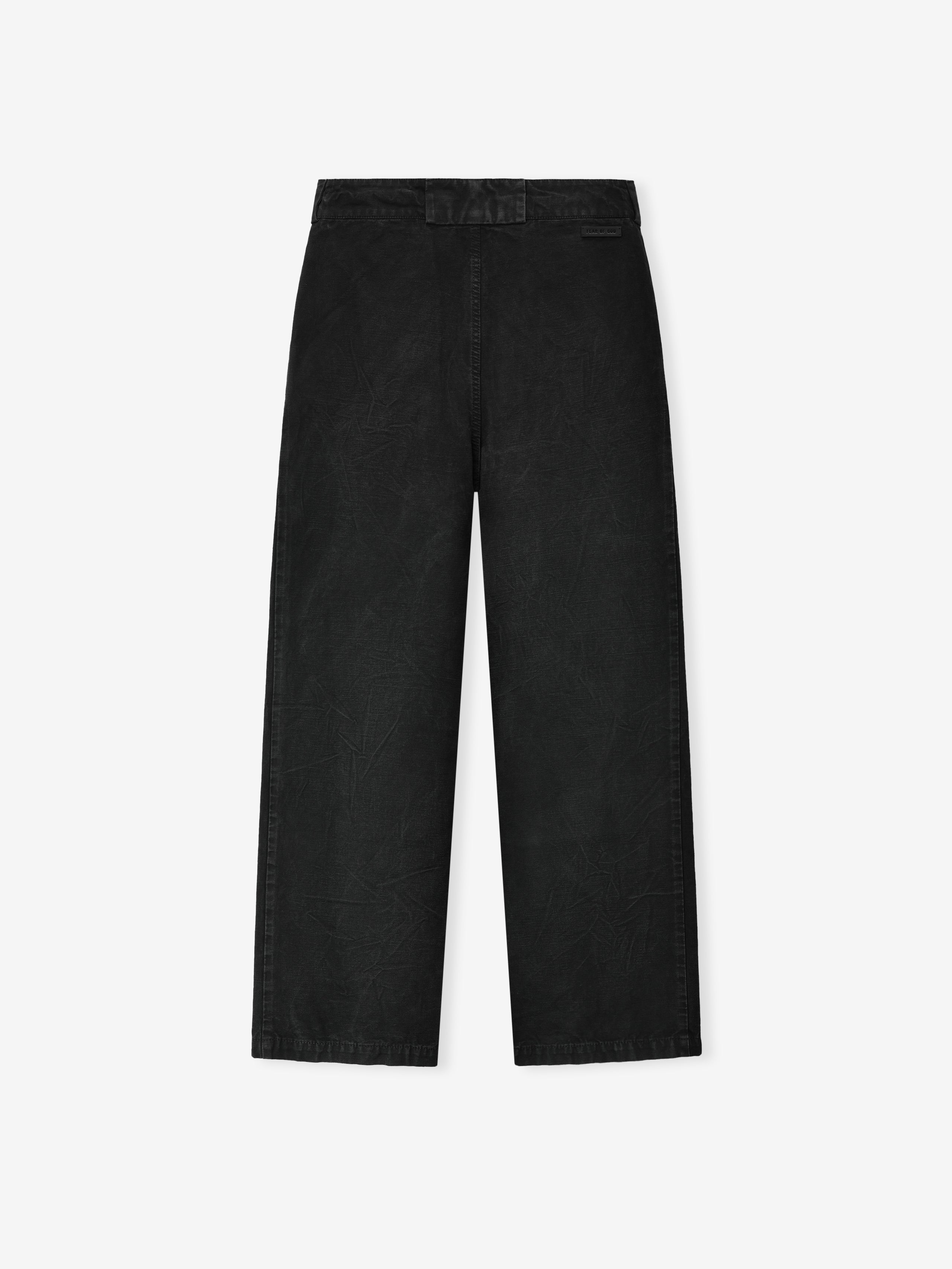 Essentials Washed Canvas Utility Pant Washed Black