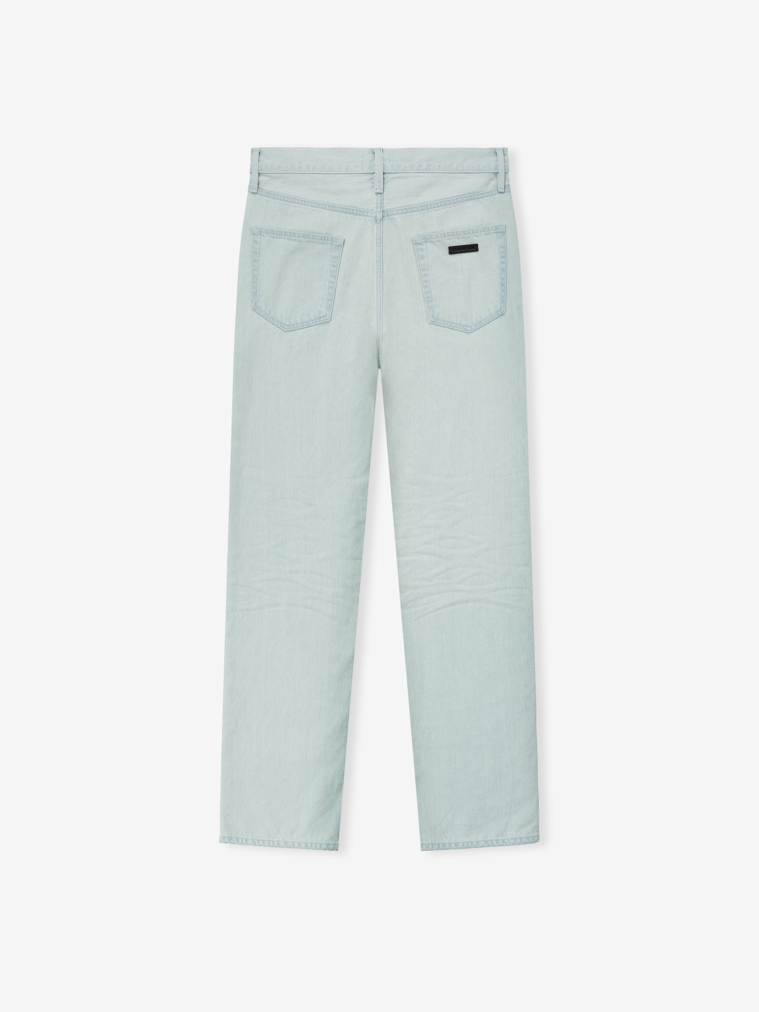 Essentials Bleach Washed Denim Straight 5 Pocket Bleach Wash