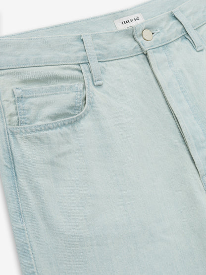 Essentials Bleach Washed Denim Straight 5 Pocket Bleach Wash