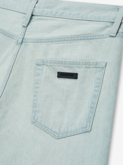 Essentials Bleach Washed Denim Straight 5 Pocket Bleach Wash