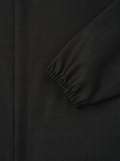 Essentials Grey Striped Wool Elastic Cuff Shirt Grey Striped