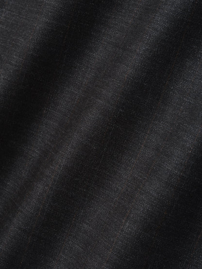 Essentials Grey Striped Wool Collarless Sport Jacket Grey Striped
