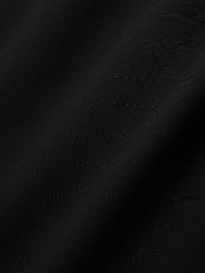 Essentials Wool Ripstop Relaxed Long Jacket Black