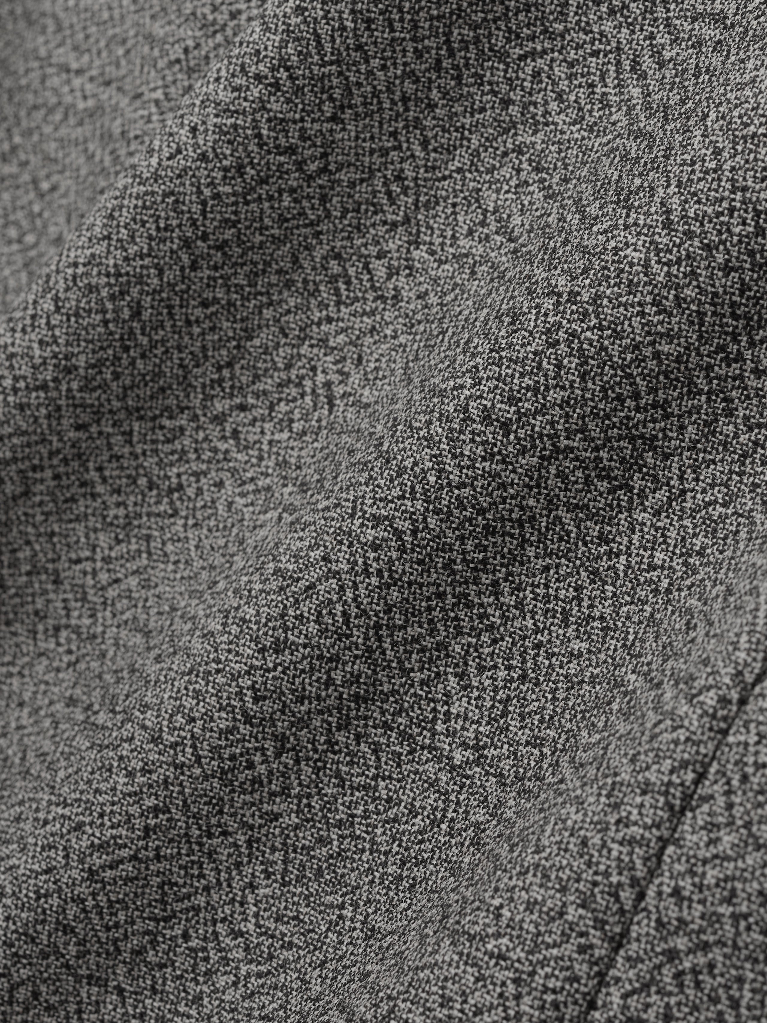 Essentials Mouline Wool Relaxed Lapelless Jacket Off White/Black
