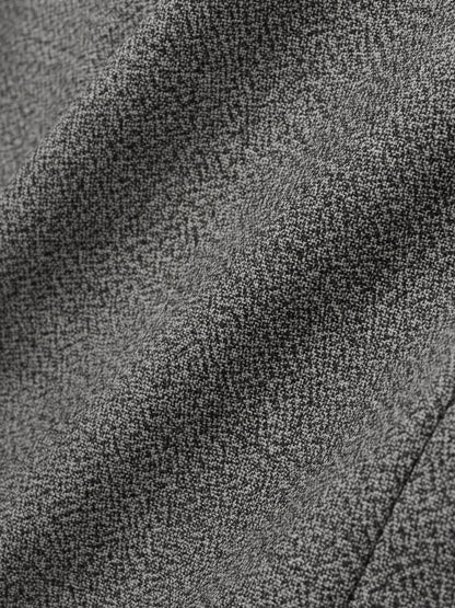 Essentials Mouline Wool Relaxed Lapelless Jacket Off White/Black