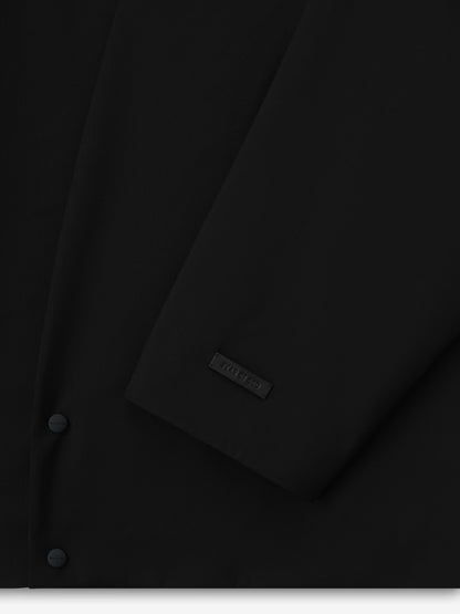 Essentials Easy Care Wool Relaxed Lapelless Jacket Black