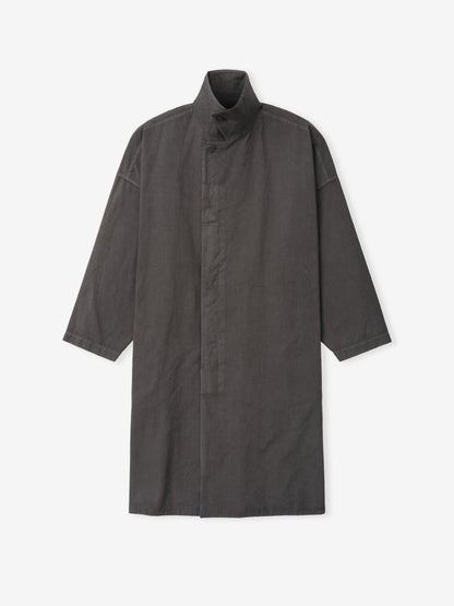 Essentials Garment-Dyed Cropped Sleeve Car Coat Dark Grey