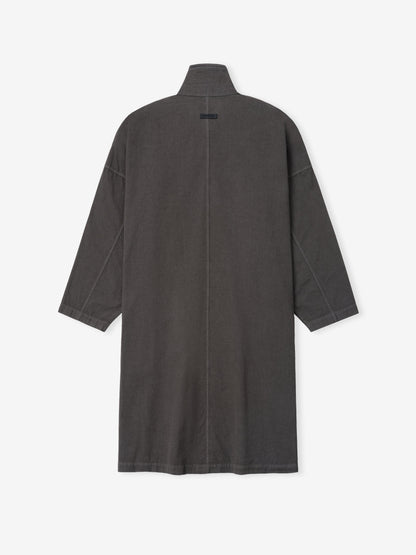 Essentials Garment-Dyed Cropped Sleeve Car Coat Dark Grey