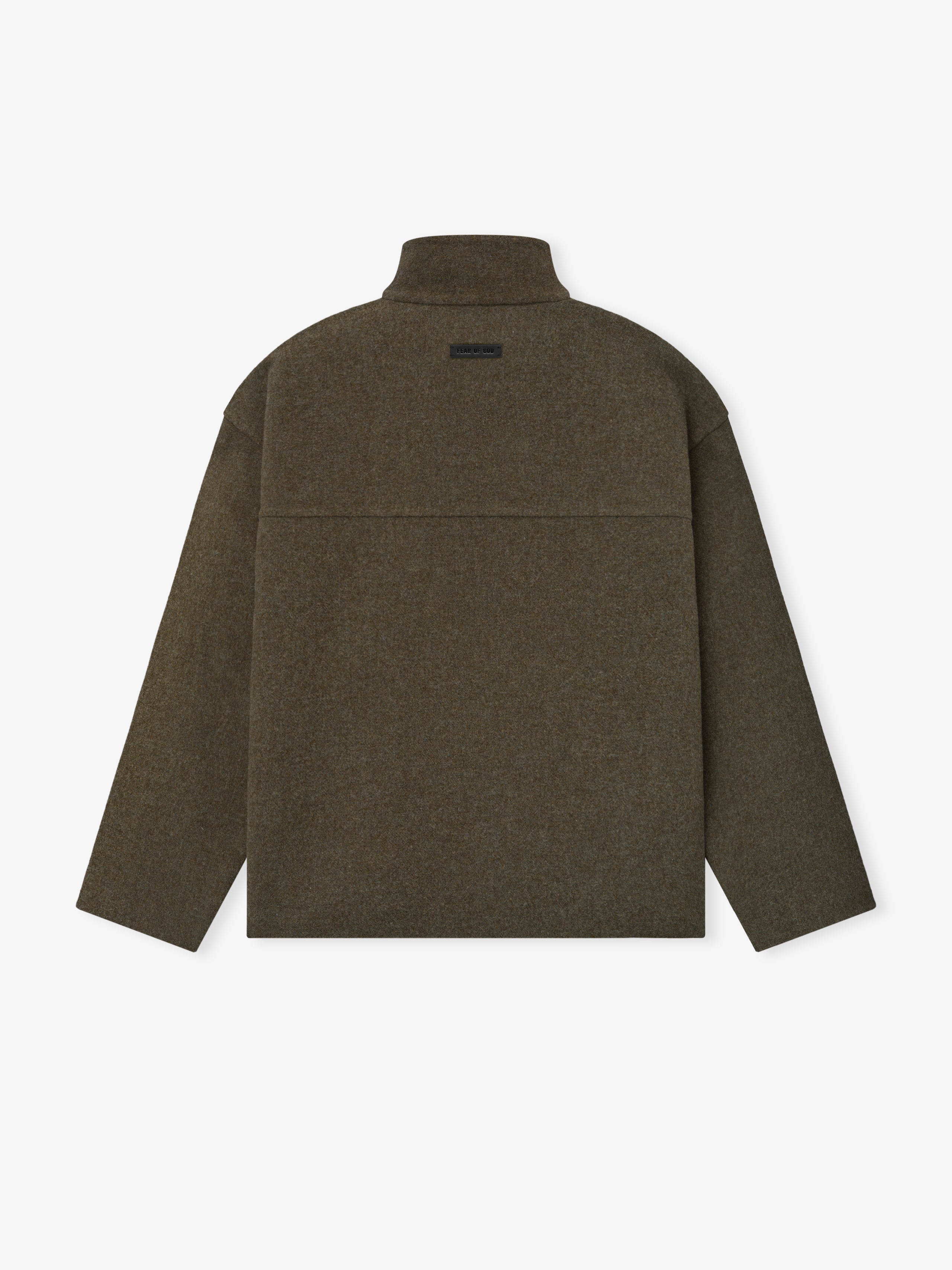 Essentials Double Face Wool Cashmere Sport Jacket Khaki Melange