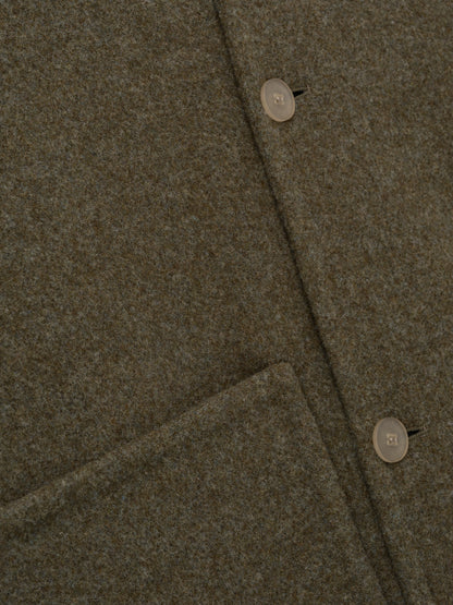 Essentials Double Face Wool Cashmere Sport Jacket Khaki Melange