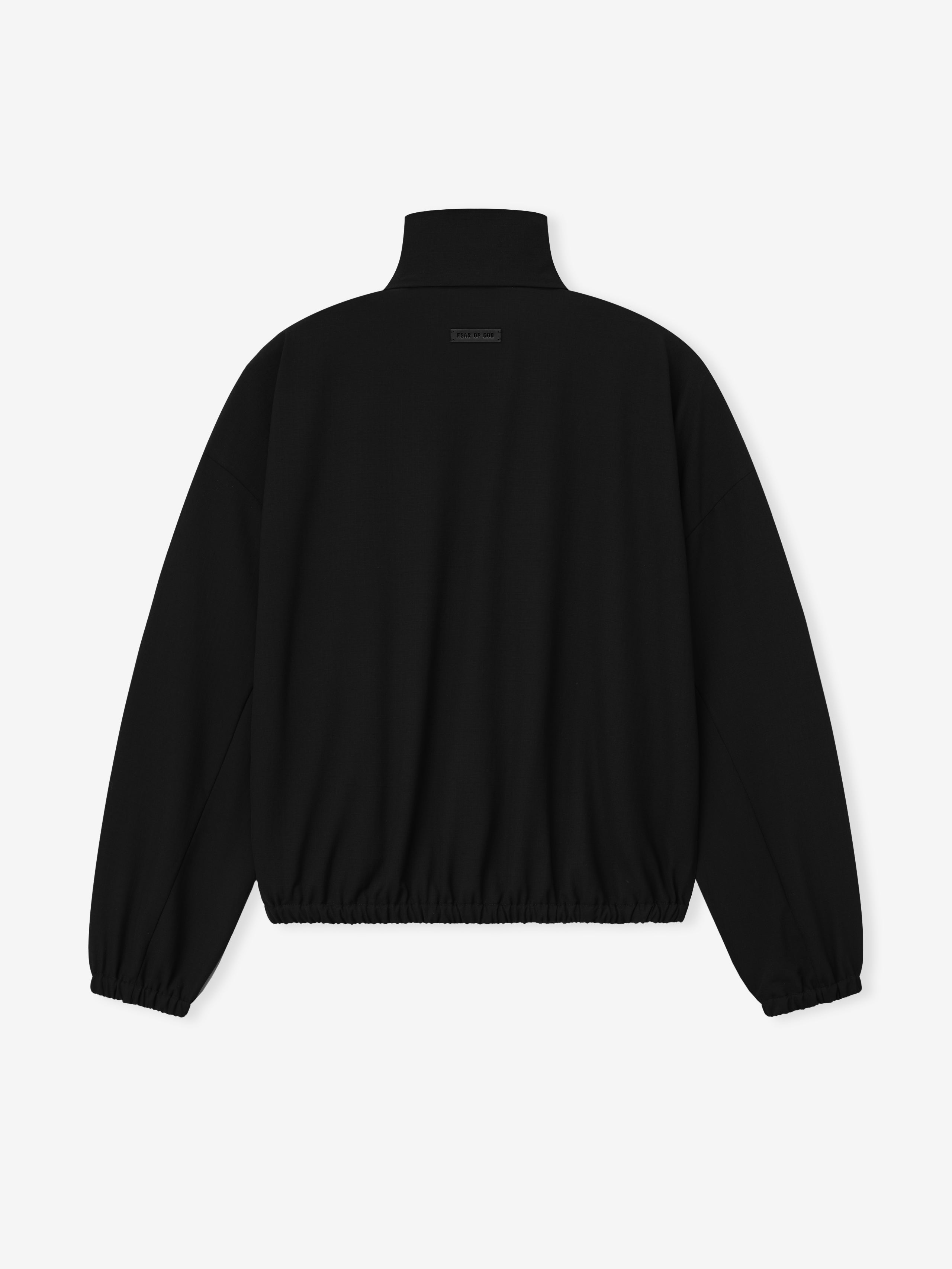 Essentials Wool Ripstop Half Zip Track Jacket Black