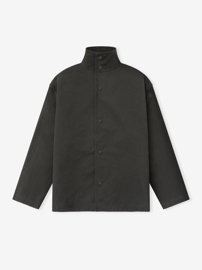 Essentials Garment Dyed Cotton Sport Jacket Dark Grey