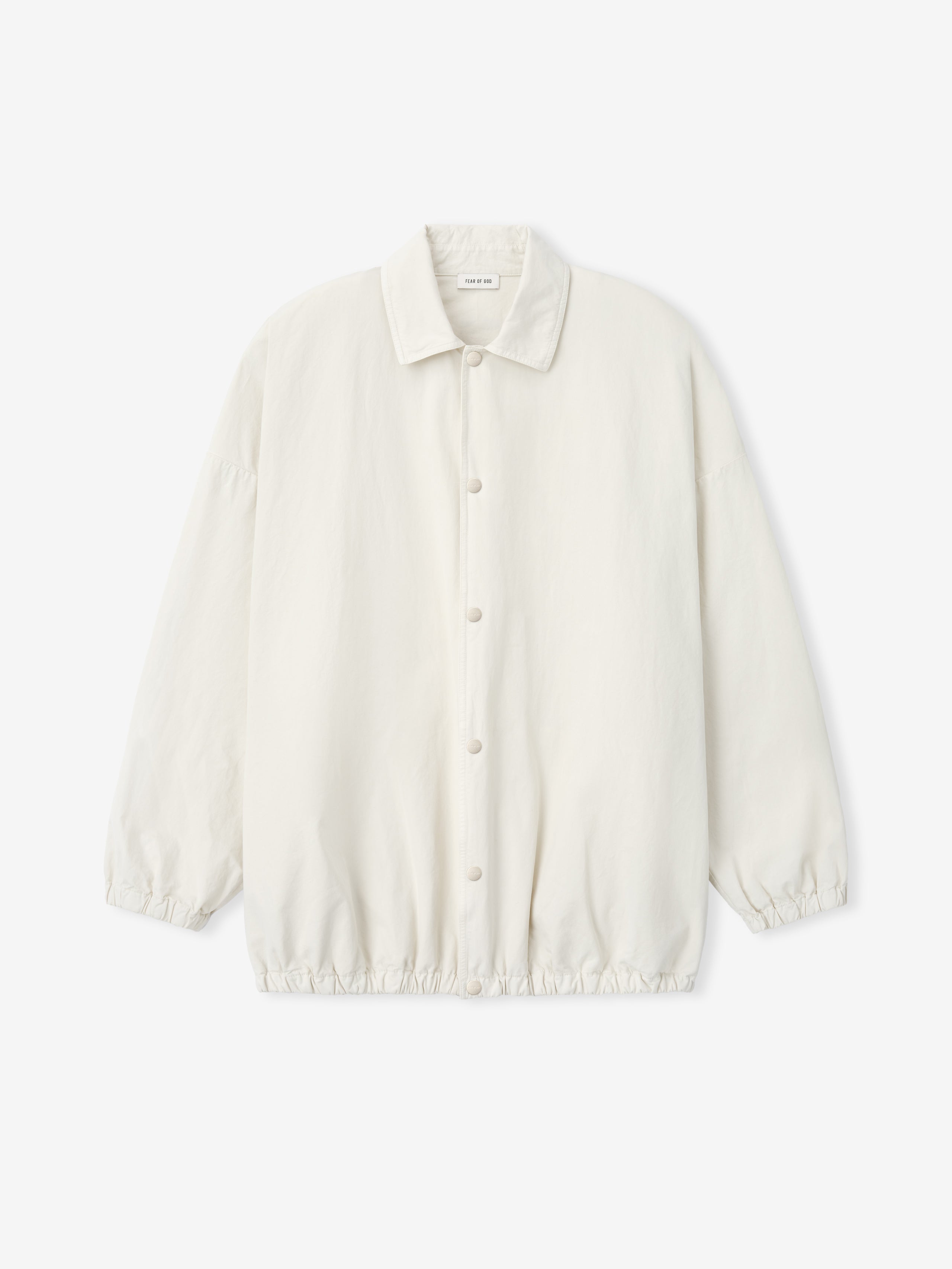 Essentials Garment Dyed Cotton Windbreaker Natural