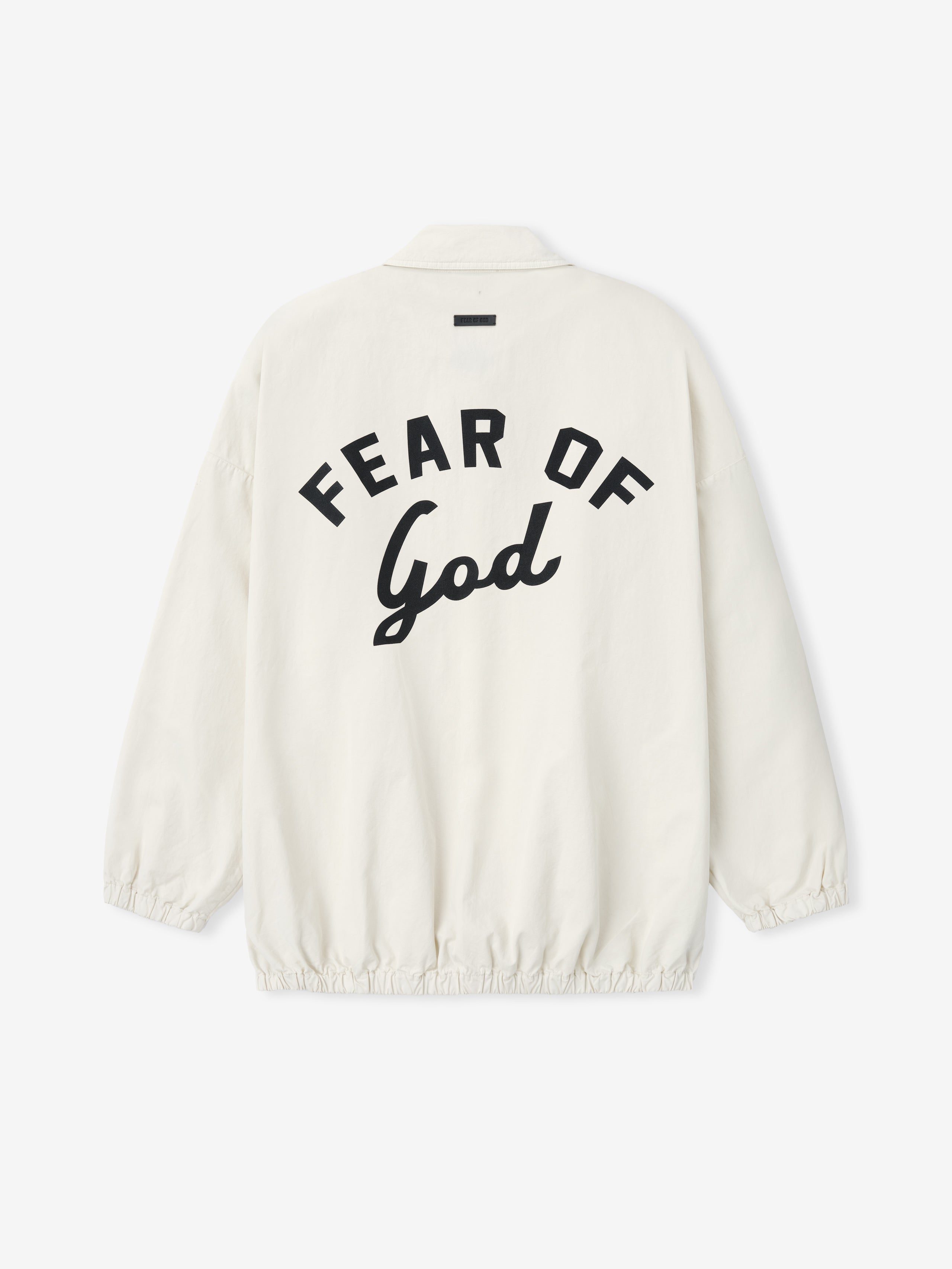 Essentials Garment Dyed Cotton Windbreaker Natural