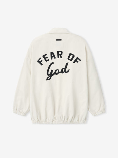 Essentials Garment Dyed Cotton Windbreaker Natural