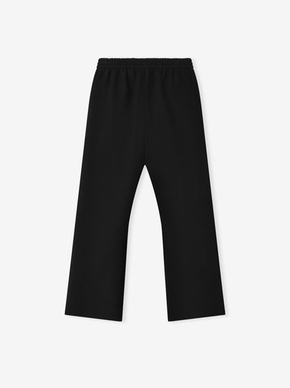 Essentials Double Face Wool Cashmere Flared Pants Black