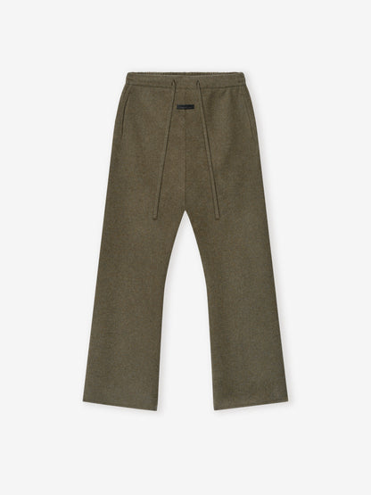 Essentials Double Face Wool Cashmere Flared Pants Khaki Melange