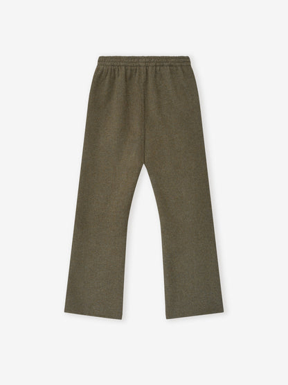 Essentials Double Face Wool Cashmere Flared Pants Khaki Melange
