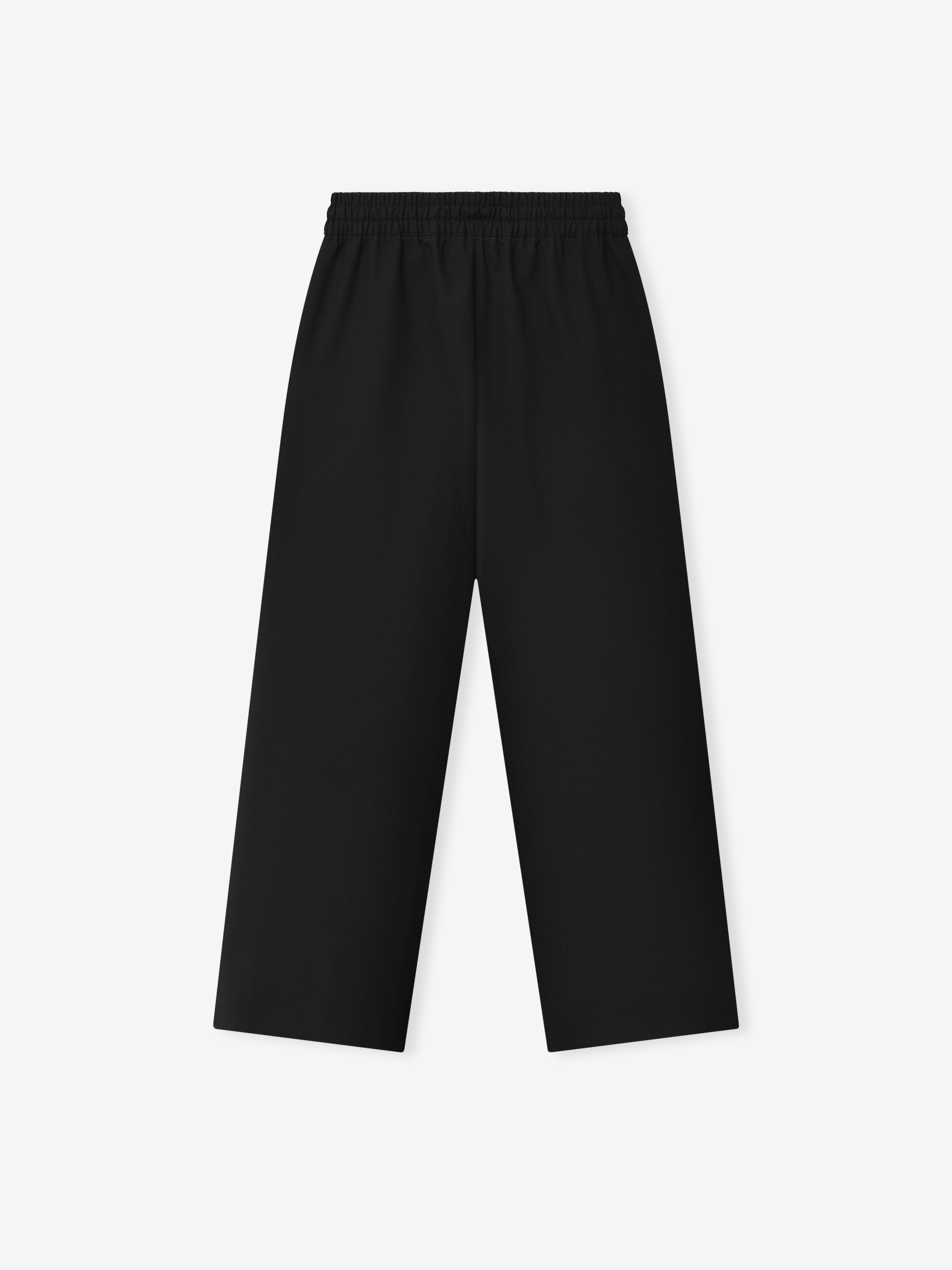Essentials Wool Ripstop Wide Leg Drawstring Pants Black