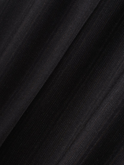 Essentials Black Striped Wool Wide Leg Drawstring Pants Black Striped