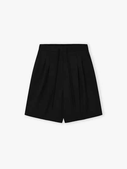 Essentials Wool Ripstop Baggy Shorts Black