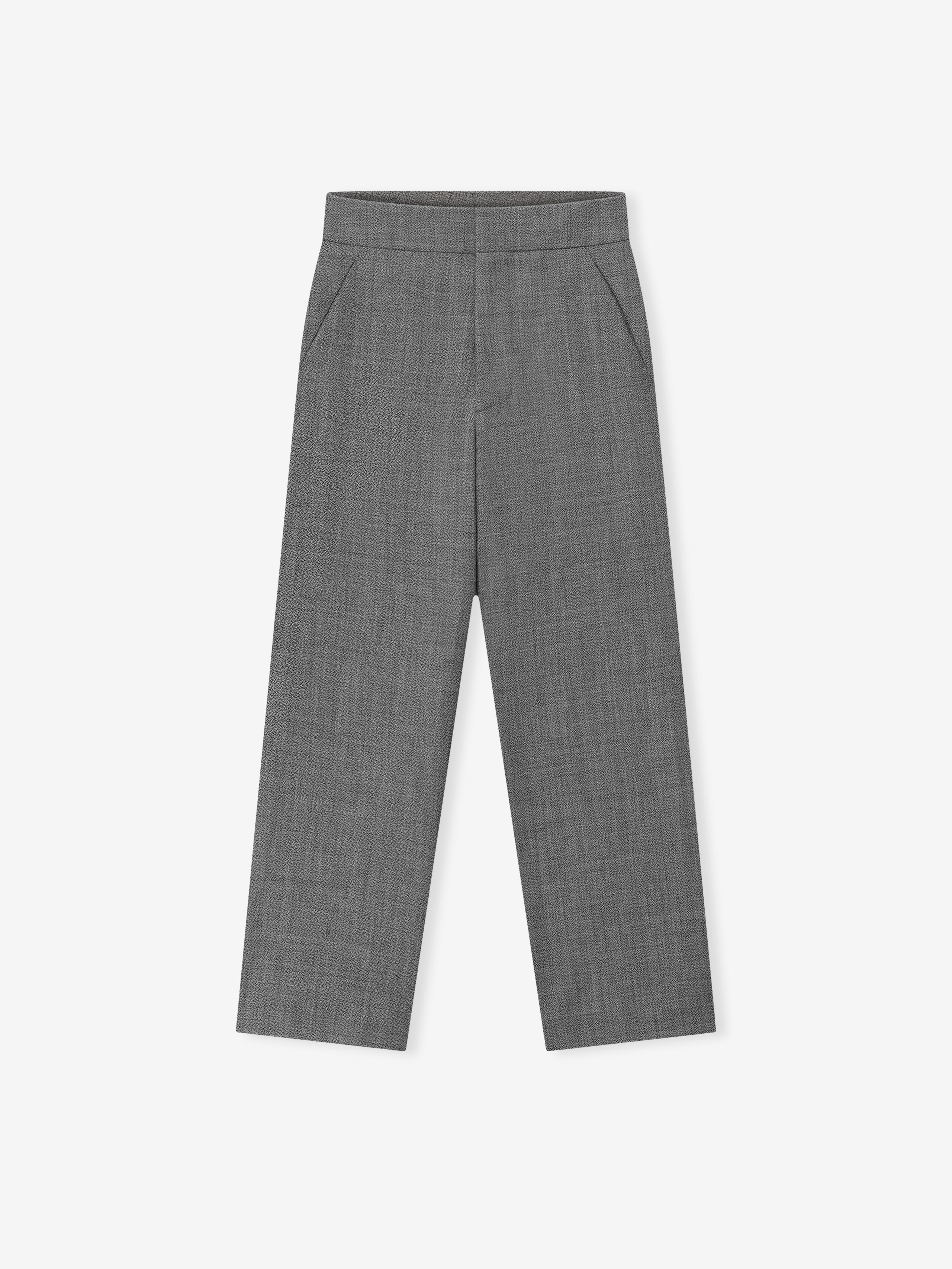 Essentials Mouline Wool Casual Flat Front Pant Off White/Black
