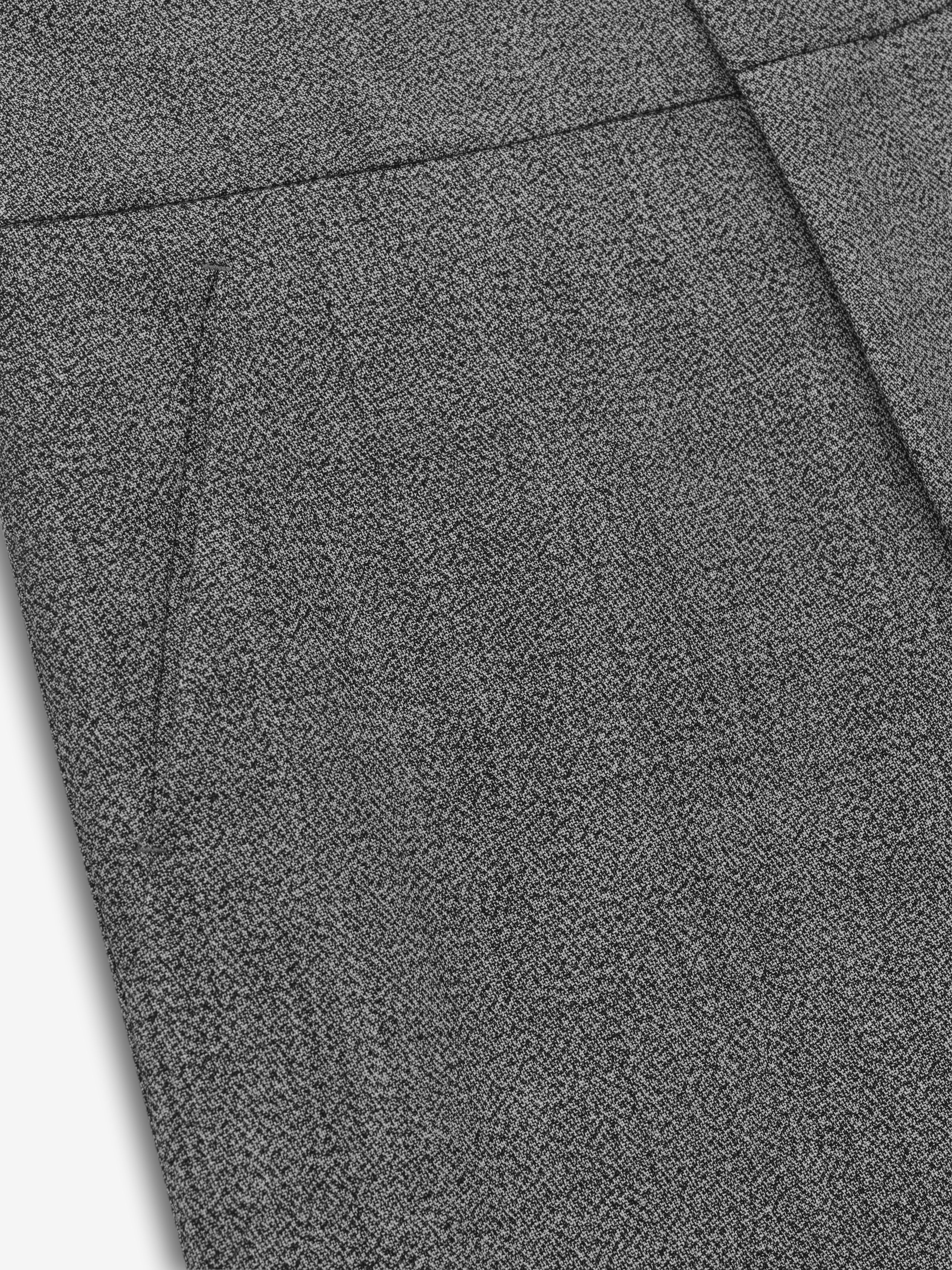 Essentials Mouline Wool Casual Flat Front Pant Off White/Black