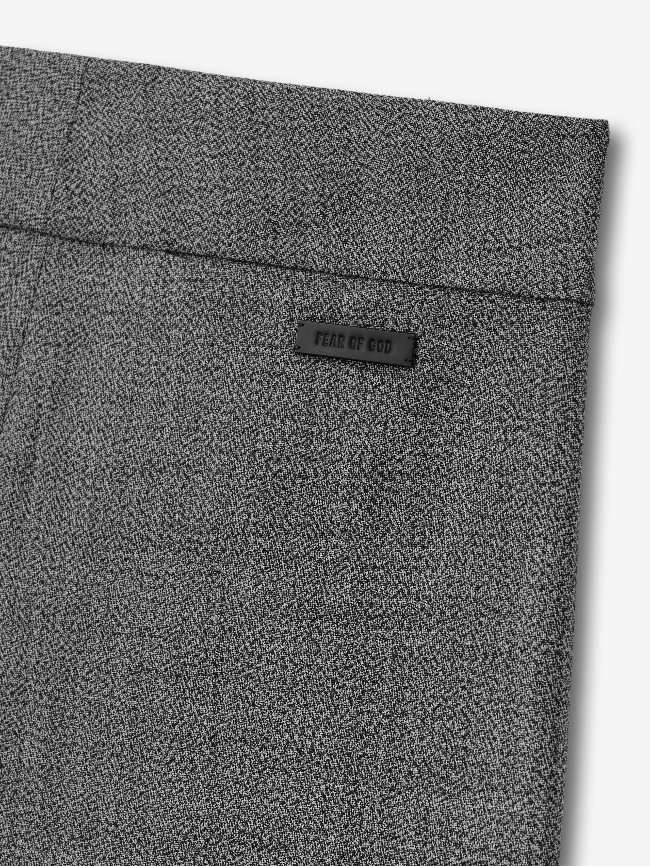 Essentials Mouline Wool Casual Flat Front Pant Off White/Black