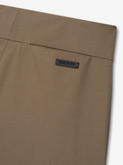 Essentials Wool Poplin Casual Flat Front Pants Clay