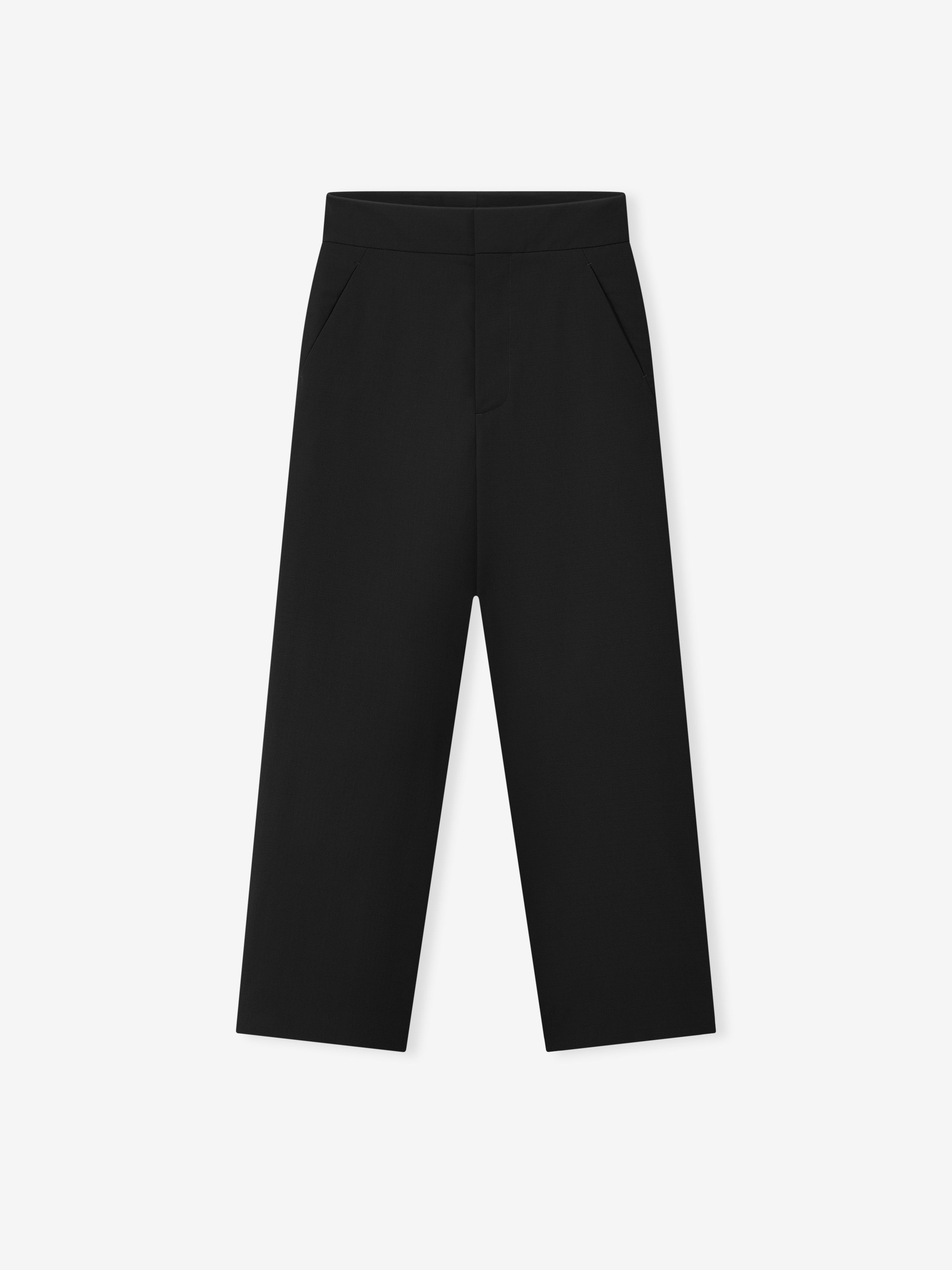Essentials Wool Ripstop Casual Flat Front Pant Black