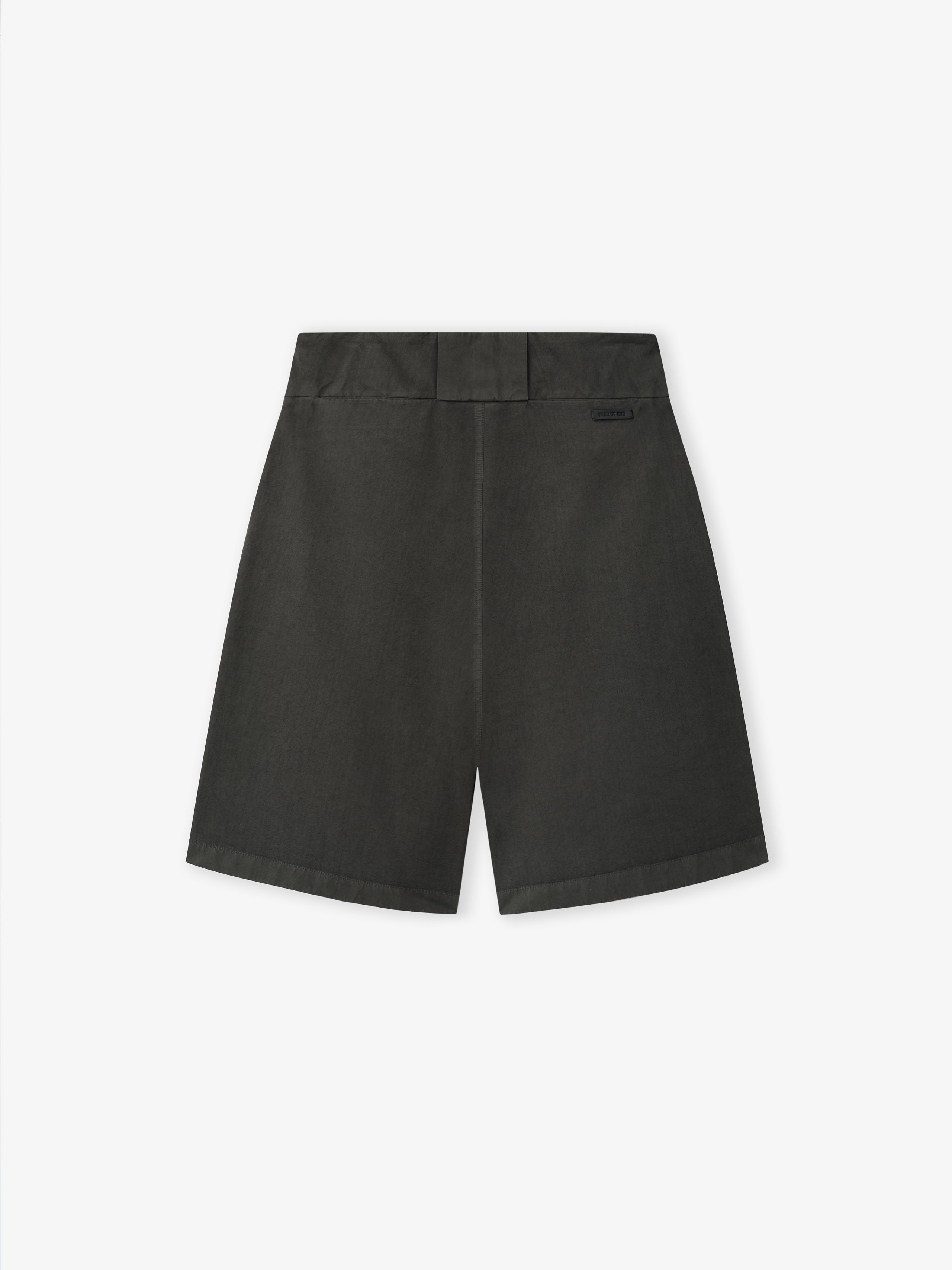 Essentials Garment Dyed Cotton Casual Short Dark Grey
