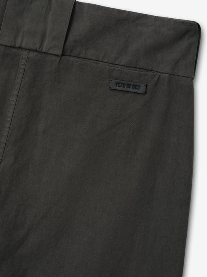 Essentials Garment Dyed Cotton Casual Short Dark Grey