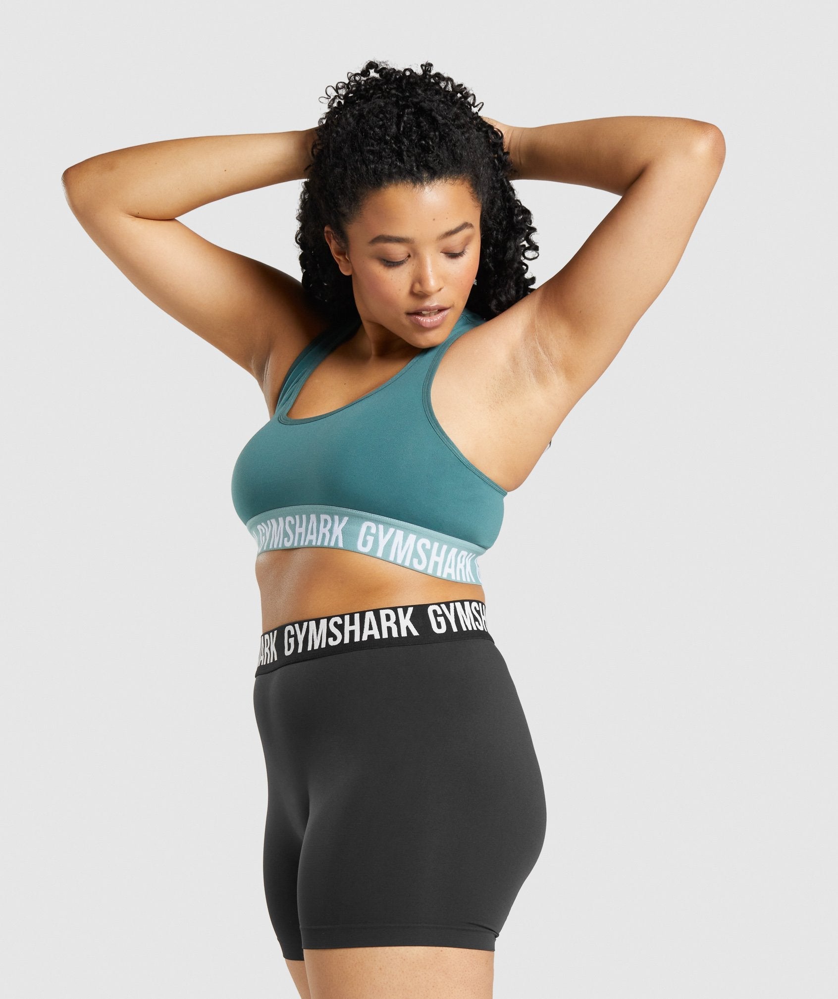 Women's Gymshark Fit Seamless Sports Bra Dark Green