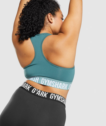 Women's Gymshark Fit Seamless Sports Bra Dark Green