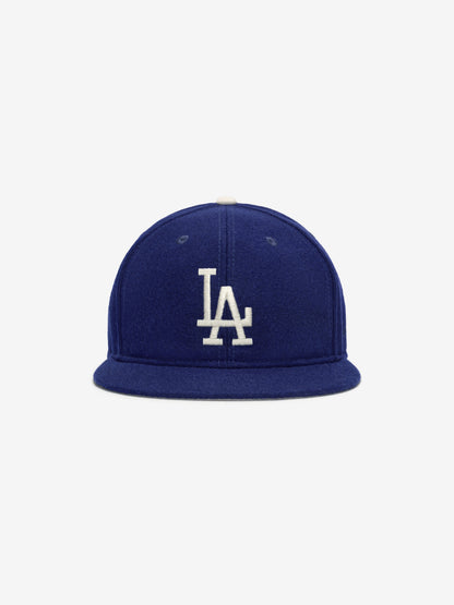 Essentials Los Angeles Dodgers Wool Retro Crown 59Fifty Fitted Cap Dk Blue