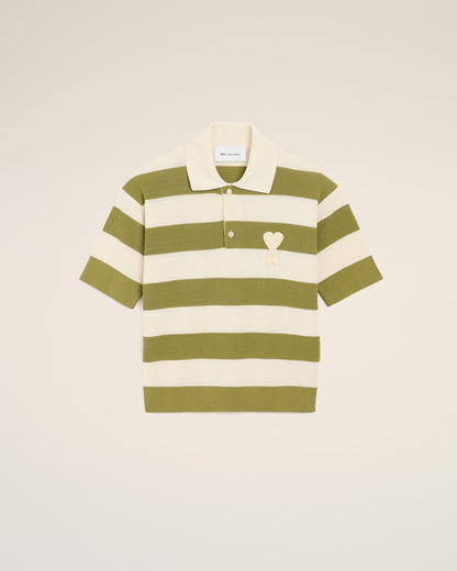 White Cotton Short Sleeves Ami De Coeur Polo Women's